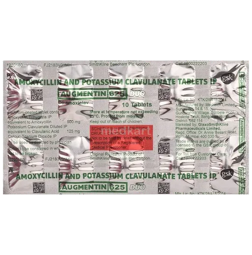 augmentin duo 625mg tablet 10's